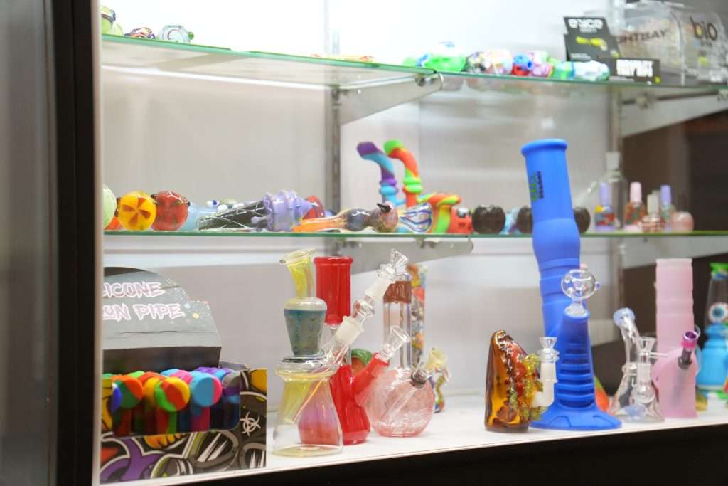 Interior of Bozeman dispensary Top Shelf Botanicals, featuring premium cannabis products such as flower, concentrates, and edibles.