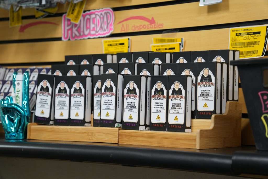 Interior of Bozeman dispensary Top Shelf Botanicals, featuring premium cannabis products such as flower, concentrates, and edibles.