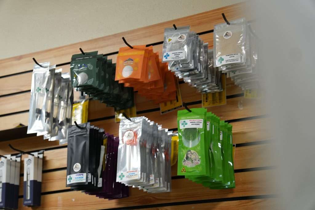Interior of Bozeman dispensary Top Shelf Botanicals, featuring premium cannabis products such as flower, concentrates, and edibles.