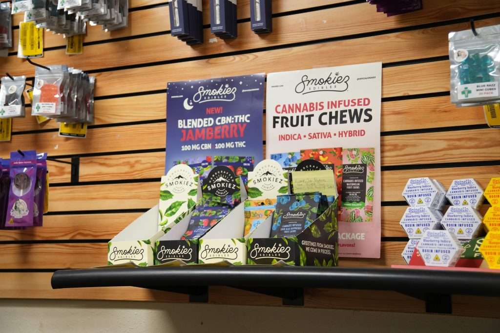 Interior of Bozeman dispensary Top Shelf Botanicals, featuring premium cannabis products such as flower, concentrates, and edibles.