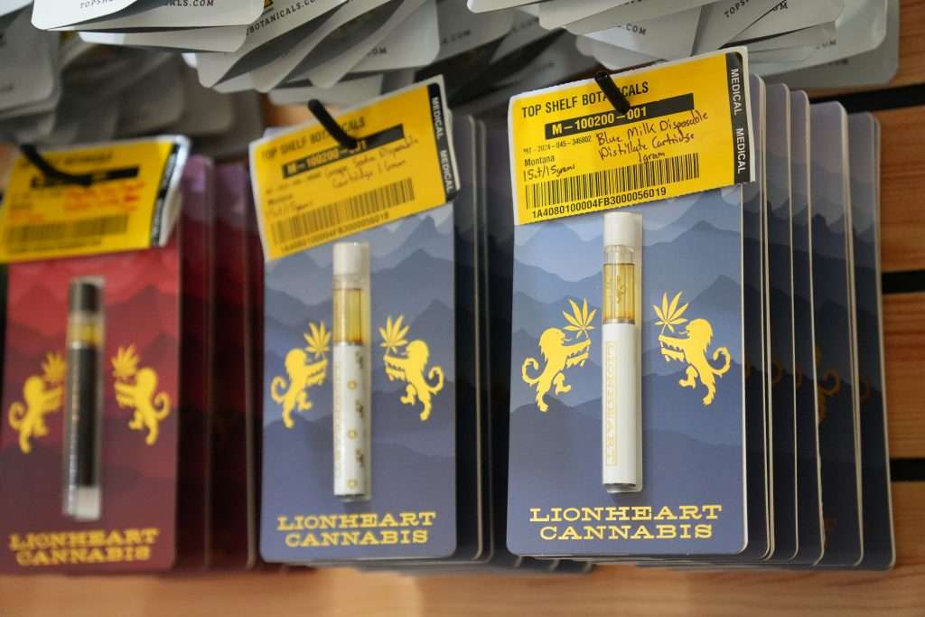 Interior of dispensary in Livingston, MT, featuring premium cannabis products like flower, concentrates, edibles, and accessories.