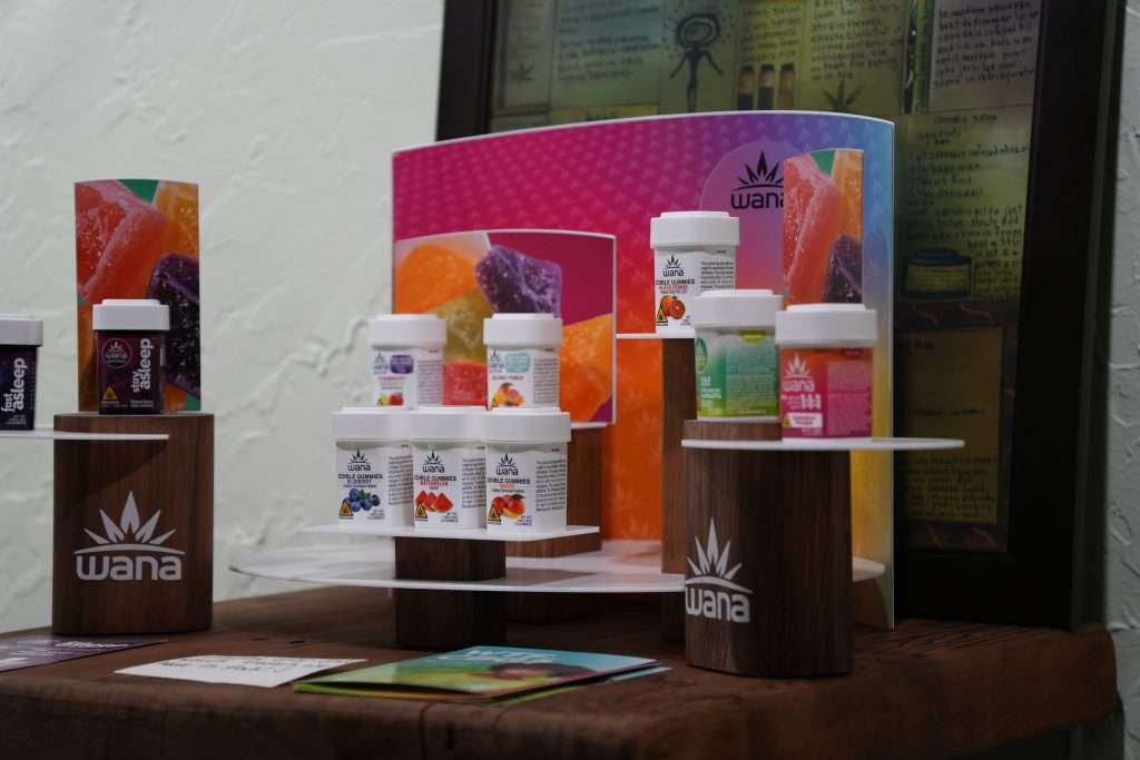 Interior of dispensary in Ennis MT Top Shelf Botanicals, featuring premium cannabis products like flower, concentrates, edibles, and accessories.