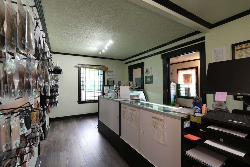 Interior of dispensary in Butte MT Top Shelf Botanicals, featuring premium cannabis products like flower, concentrates, and edibles.