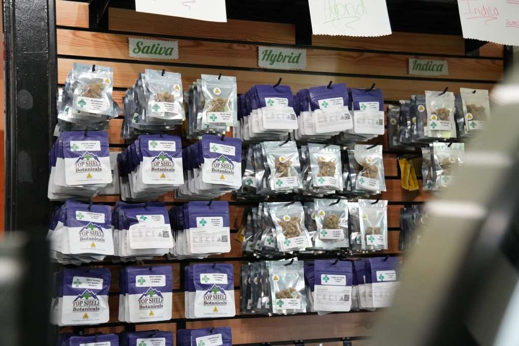Interior of dispensary in Butte MT Top Shelf Botanicals, featuring premium cannabis products like flower, concentrates, and edibles.