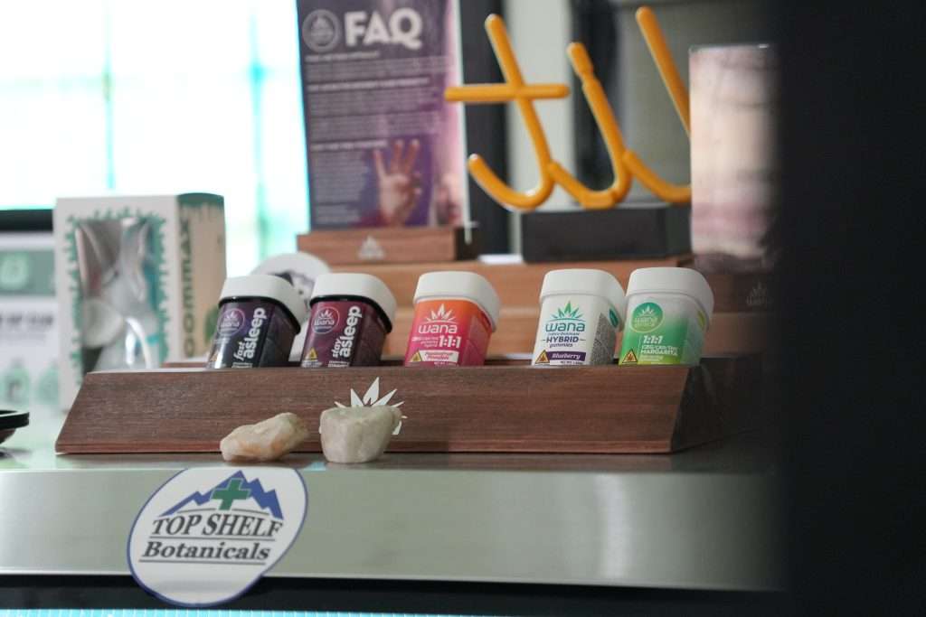 Interior of dispensary in Butte MT Top Shelf Botanicals, featuring premium cannabis products like flower, concentrates, and edibles.