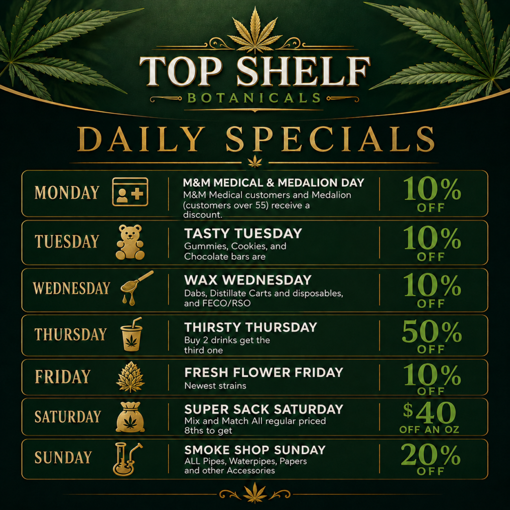 Top Shelf Botanicals Montana Dispensary Deals